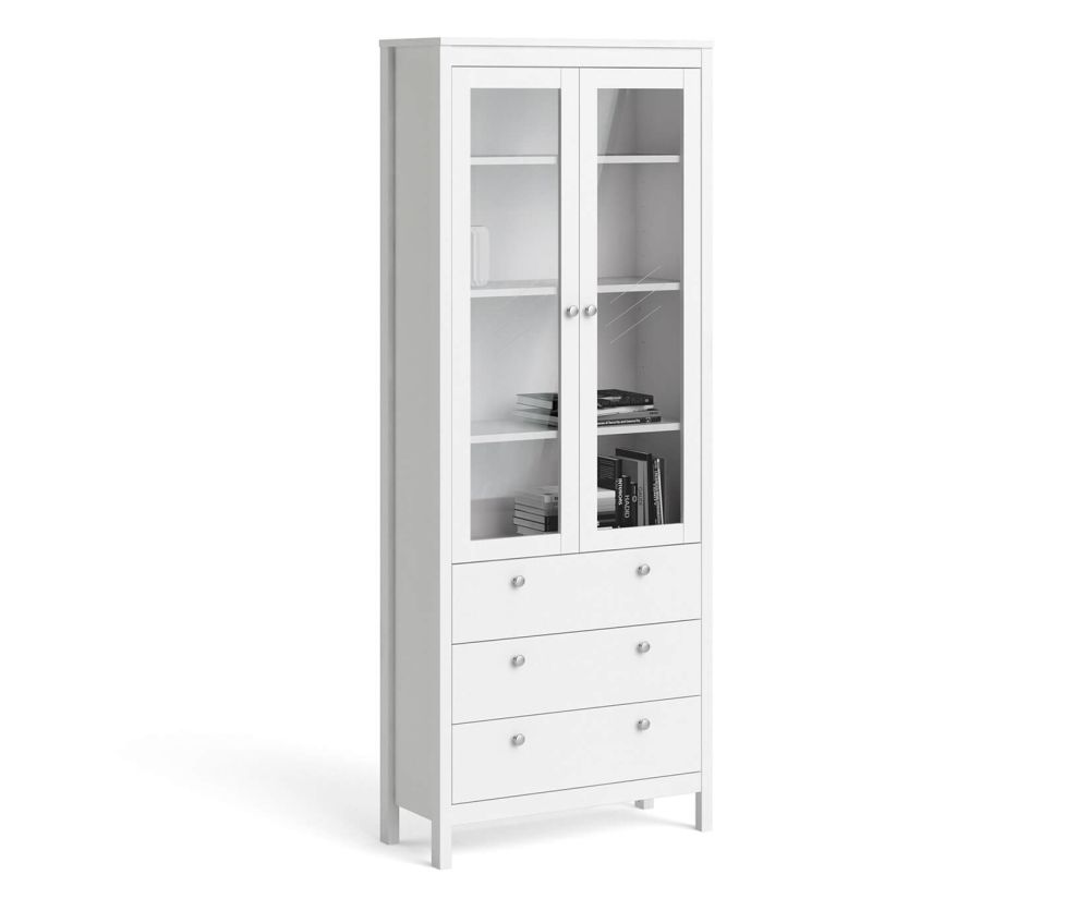 FTG Madrid White 2 Door 3 Drawer China Cabinet