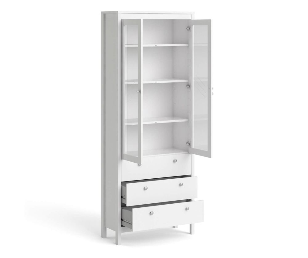 FTG Madrid White 2 Door 3 Drawer China Cabinet