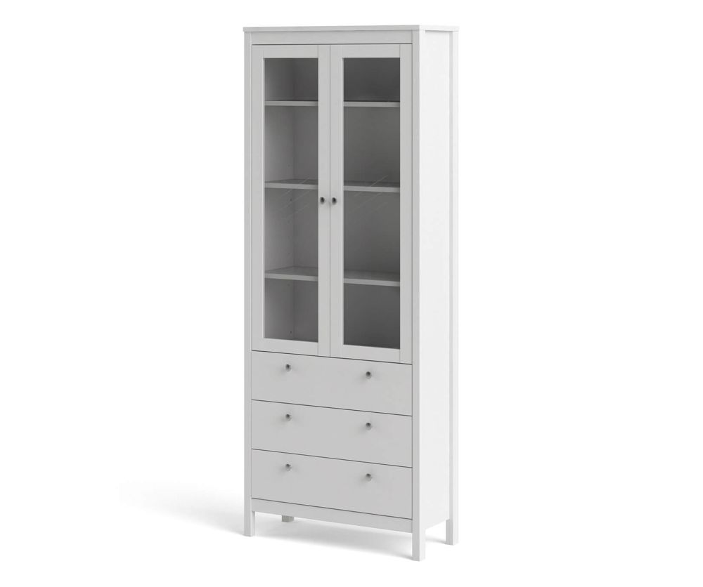FTG Madrid White 2 Door 3 Drawer China Cabinet