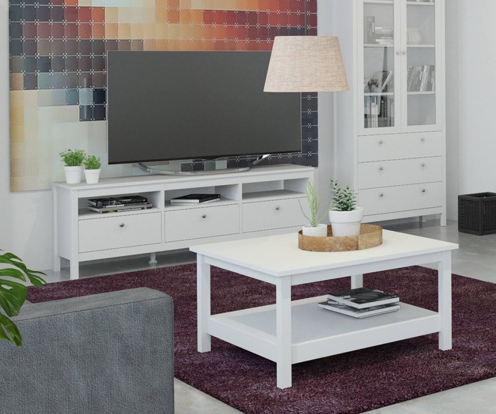 FTG Madrid White Coffee Table