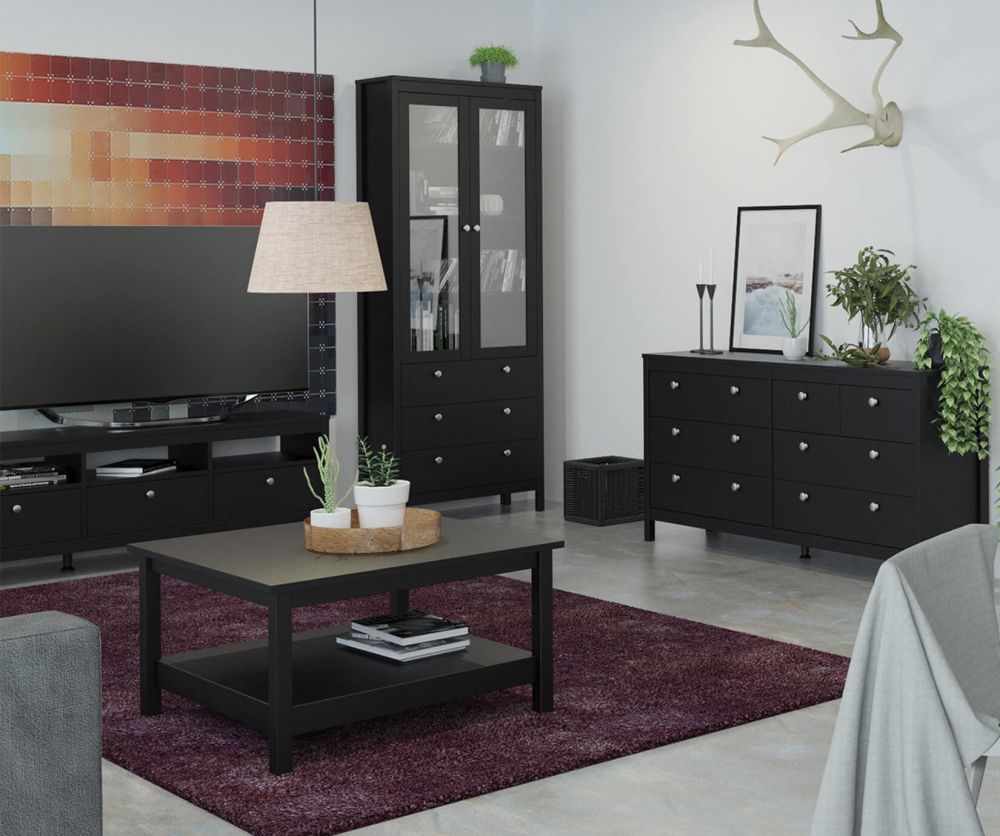 FTG Madrid Matt Black Coffee Table