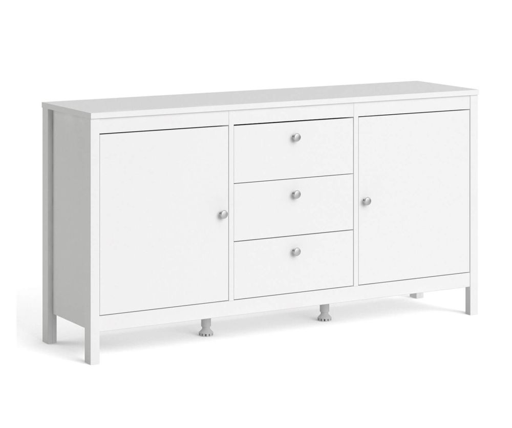 FTG Madrid White 2 Door 3 Drawer Sideboard