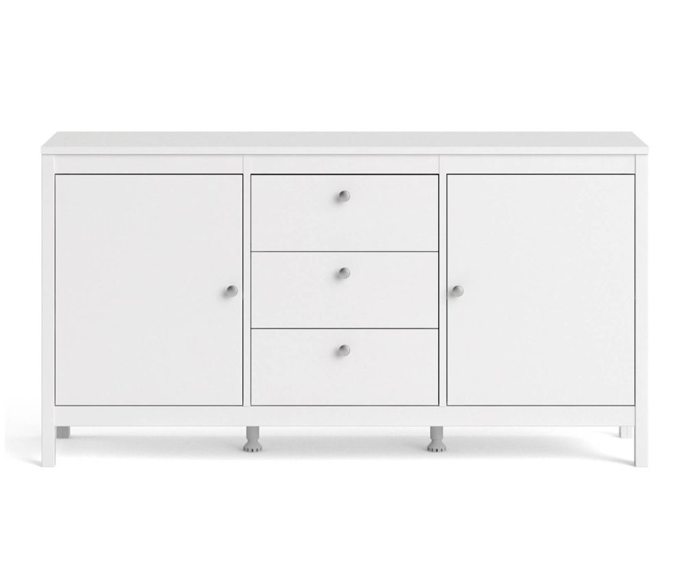 FTG Madrid White 2 Door 3 Drawer Sideboard