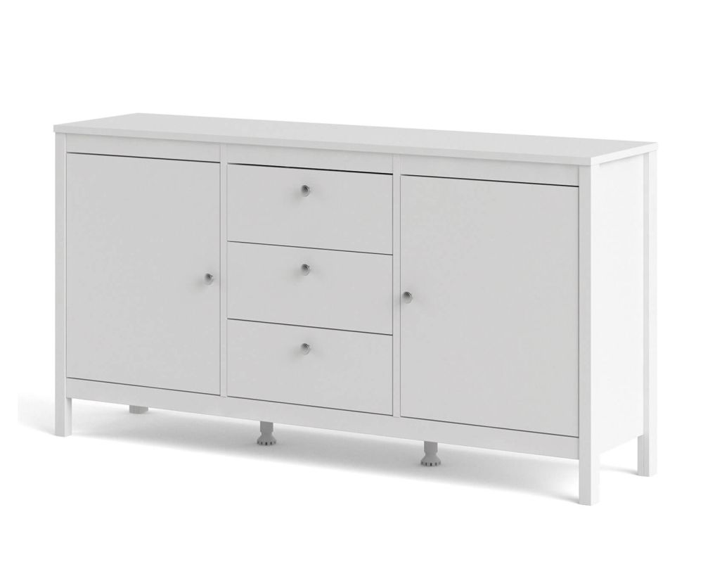 FTG Madrid White 2 Door 3 Drawer Sideboard