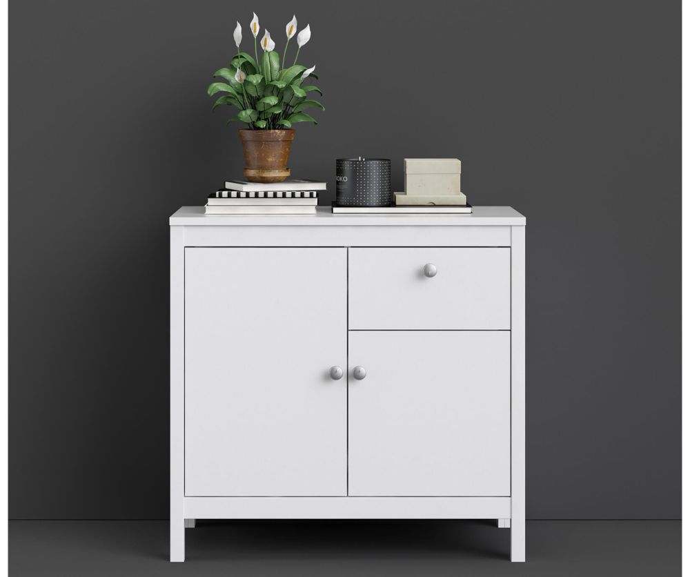 FTG Madrid White 2 Door 1 Drawer Sideboard