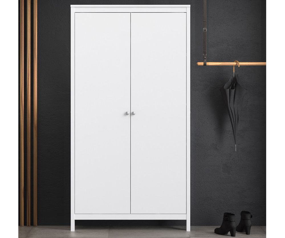 FTG Madrid White 2 Door Wardrobe