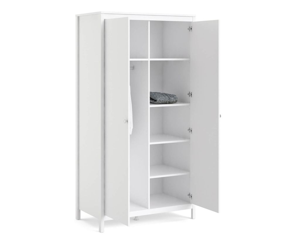 FTG Madrid White 2 Door Wardrobe