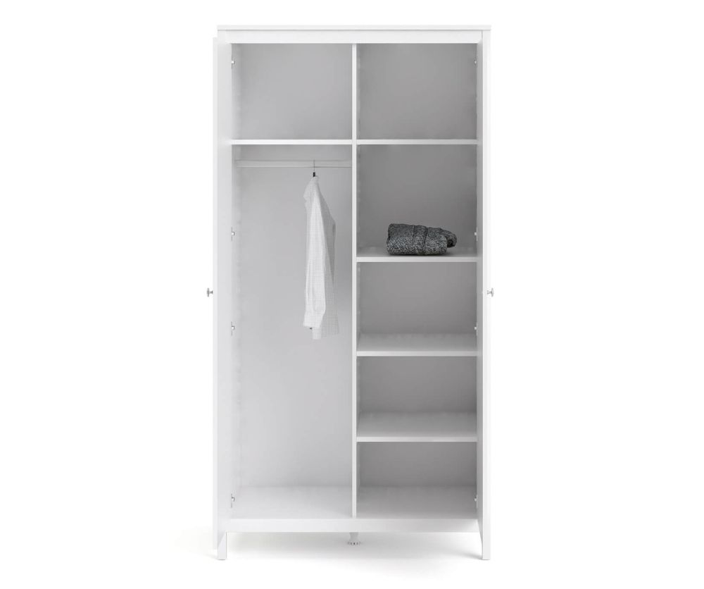 FTG Madrid White 2 Door Wardrobe