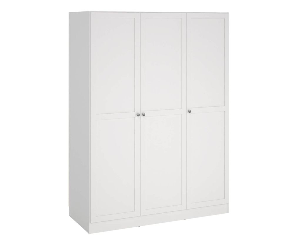 Brande White 3 Frame Doors Wardrobe 