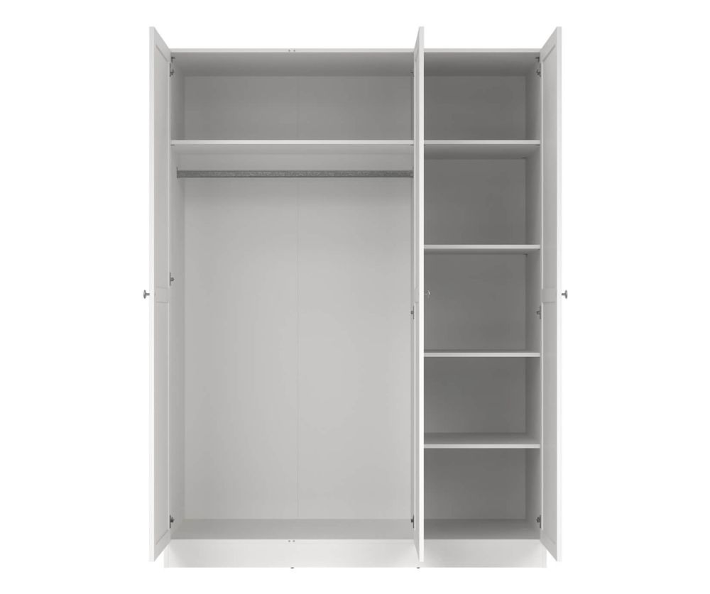 Brande White 3 Frame Doors Wardrobe 