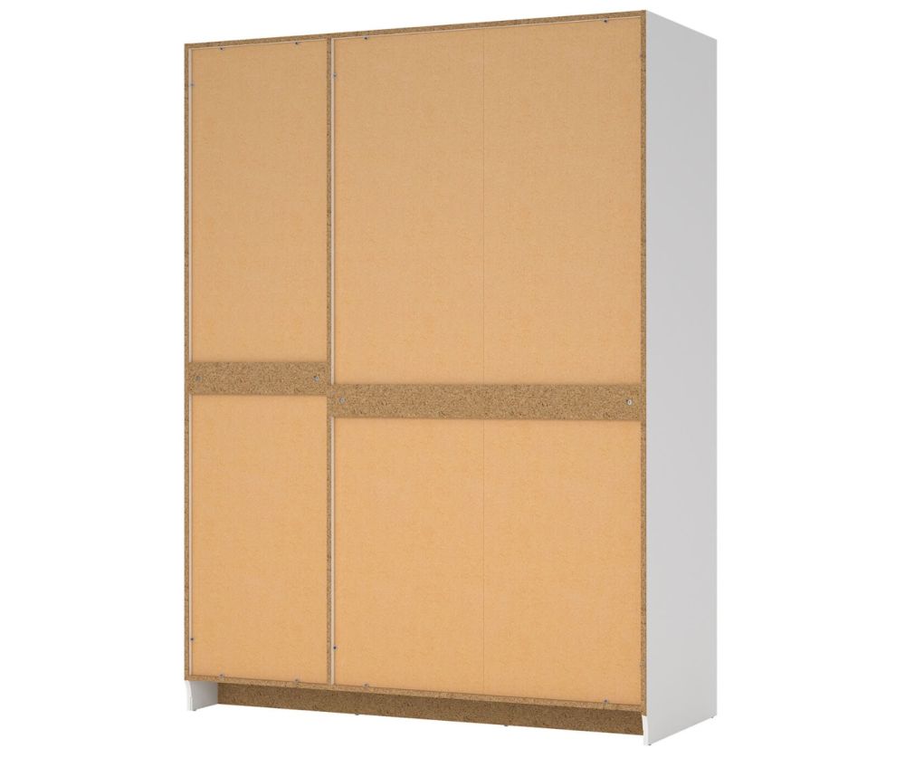 Brande White 3 Frame Doors Wardrobe 