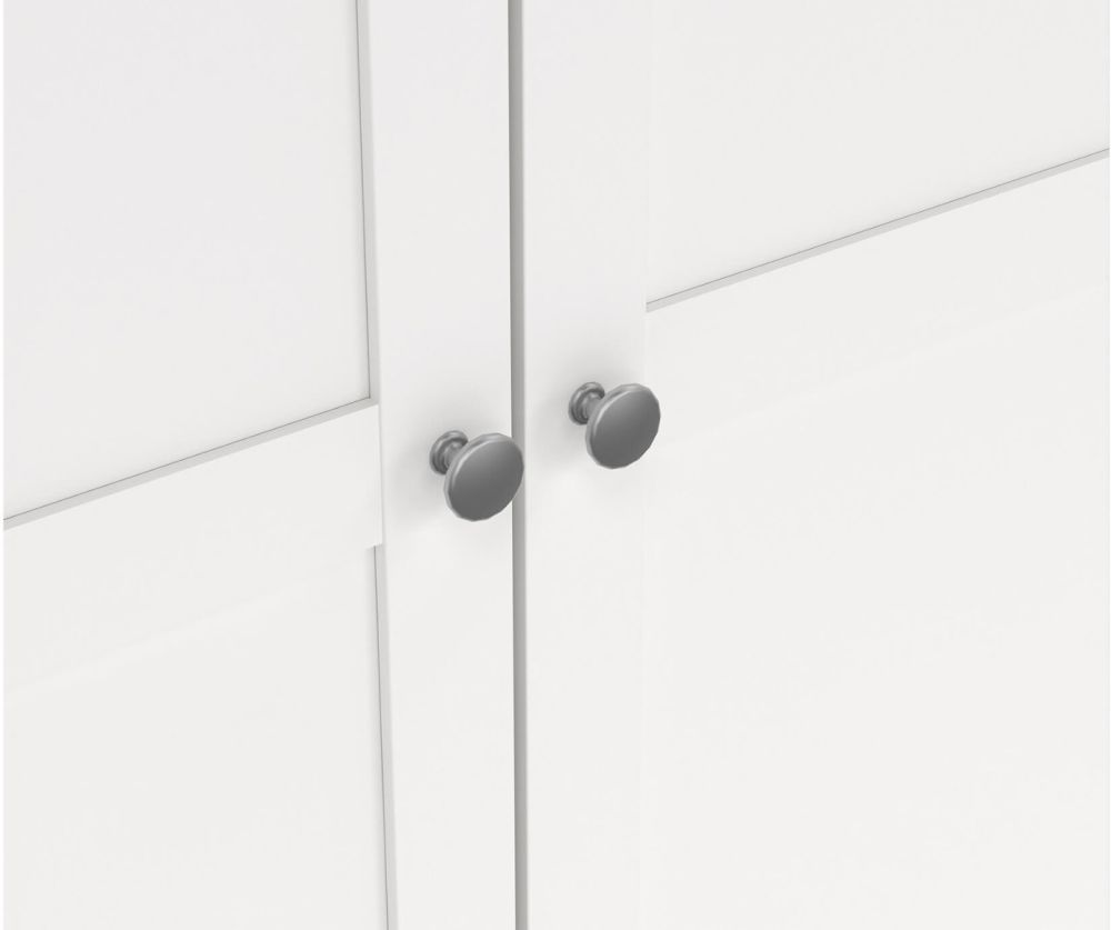 Brande White 3 Frame Doors Wardrobe 