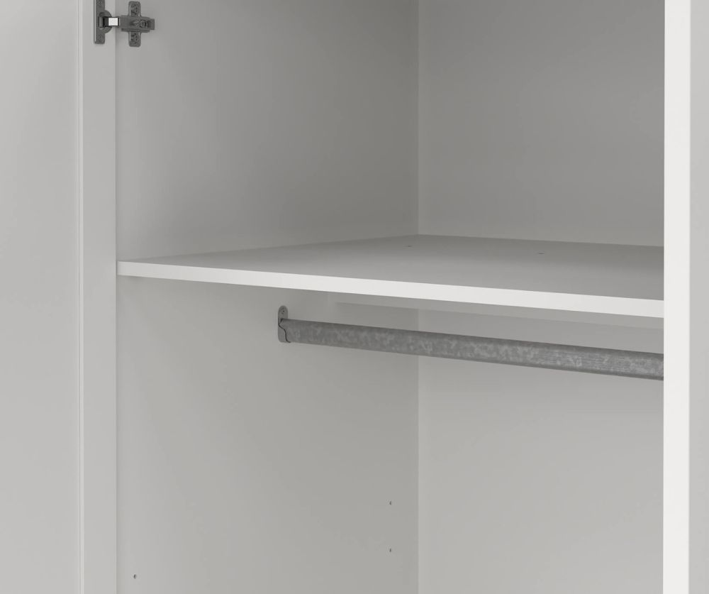 Brande White 3 Frame Doors Wardrobe 