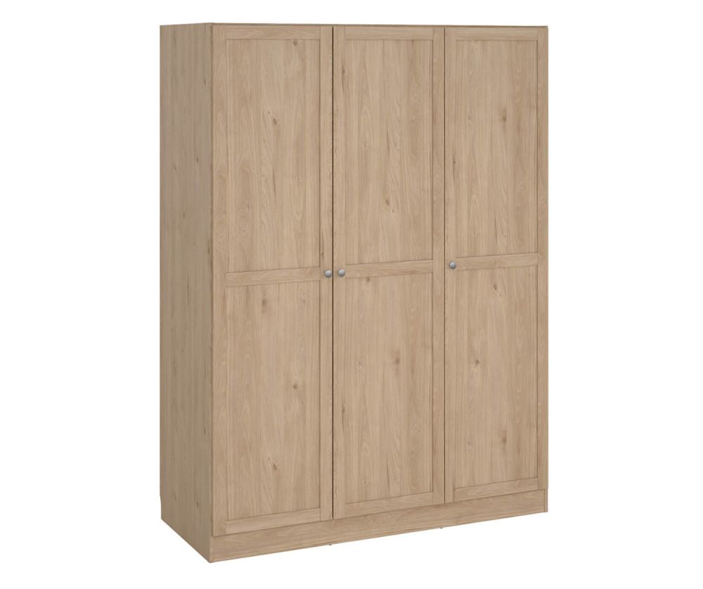 Brande Jackson Hickory Oak Wardrobe with 3 Frame Doors 