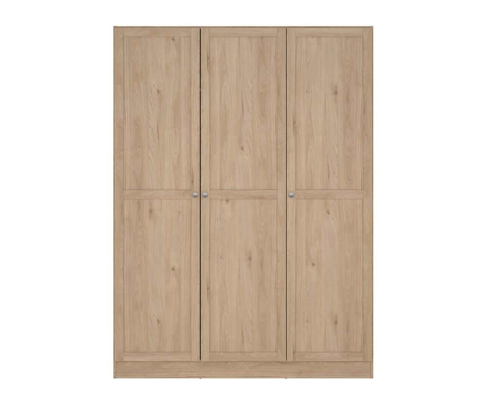 Brande Jackson Hickory Oak Wardrobe with 3 Frame Doors 