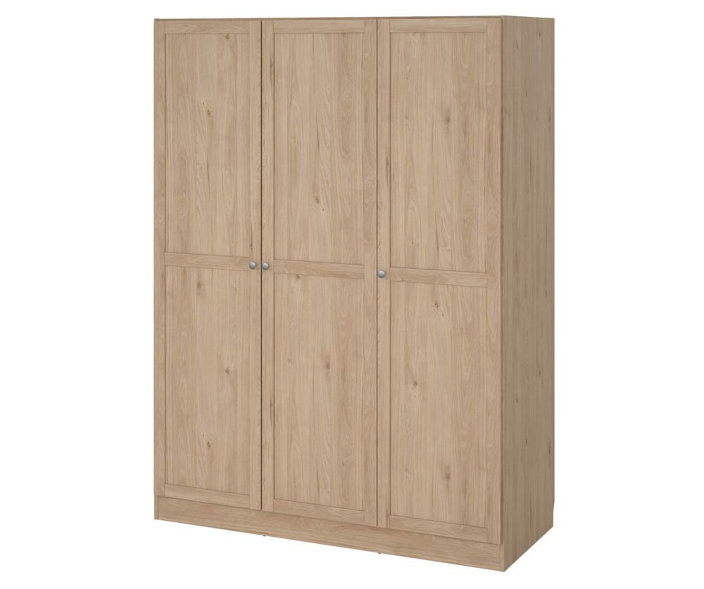Brande Jackson Hickory Oak Wardrobe with 3 Frame Doors 