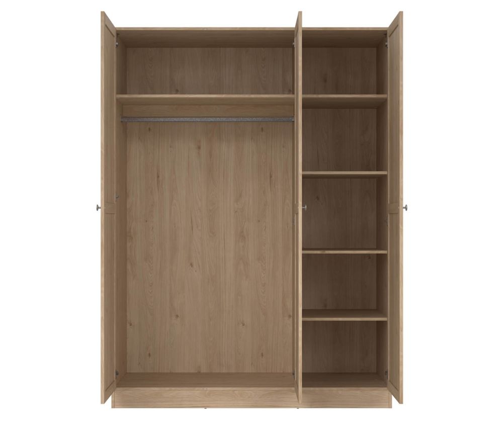 Brande Jackson Hickory Oak Wardrobe with 3 Frame Doors 
