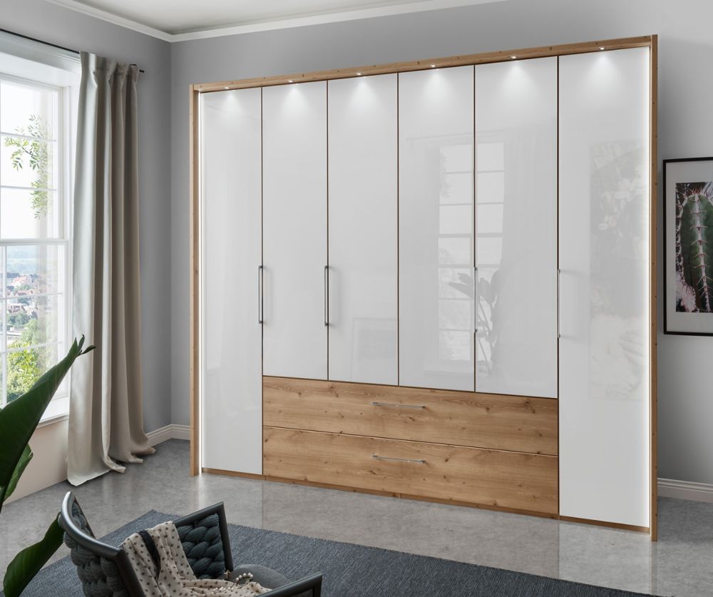 Wiemann Vip Metz 6 Door 2 Drawer Bi-Fold Wardrobe - H216cm