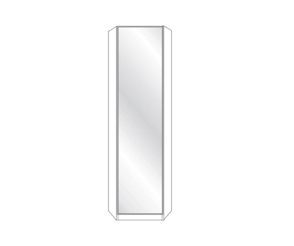Wiemann Kansas 1 Door Extended Corner Wardrobe