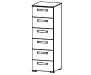 Rauch Rivera Alpine White 6 Drawer Chest