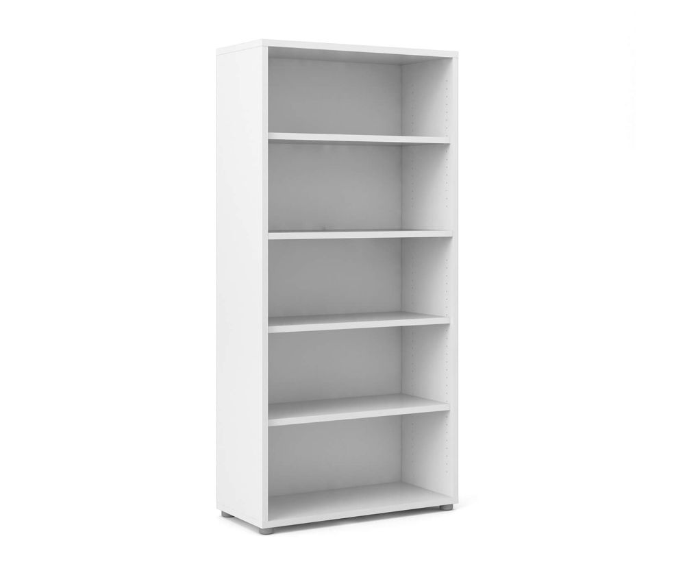 FTG Prima White Bookcase with 4 Shelves