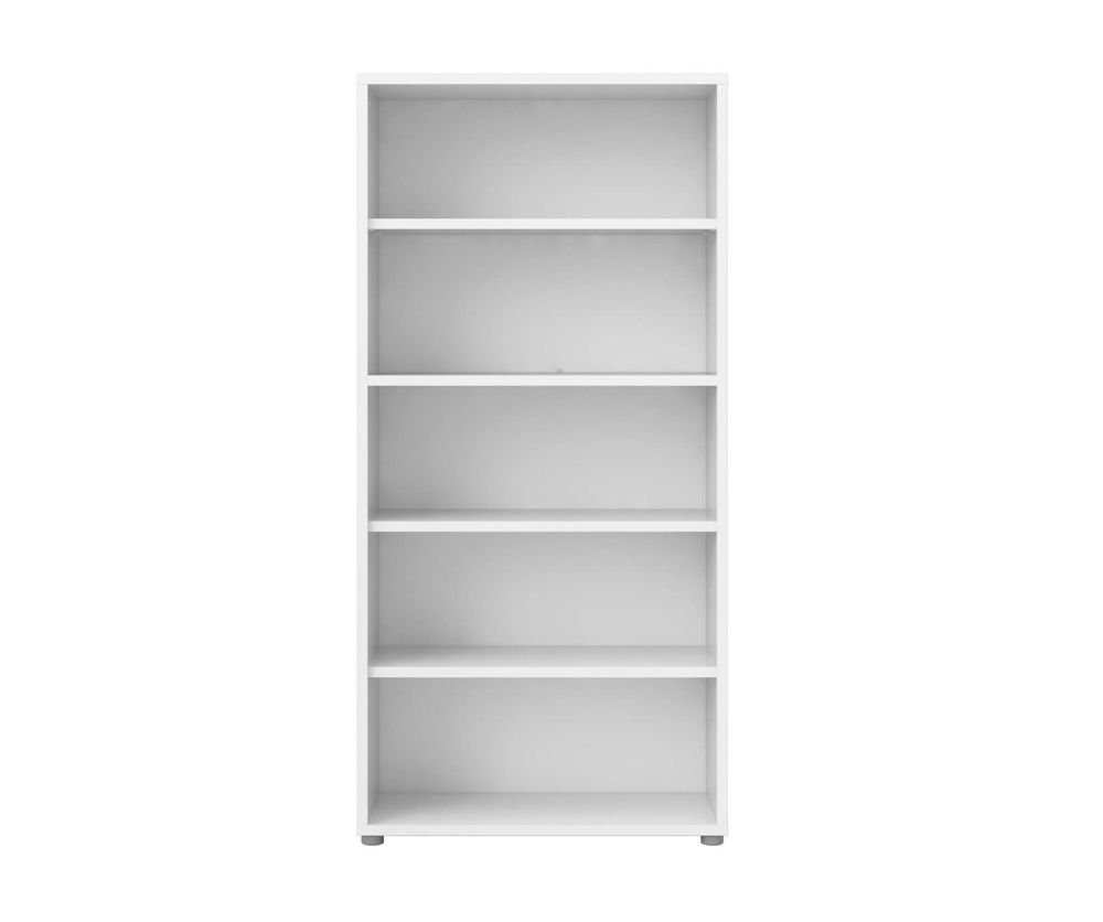 FTG Prima White Bookcase with 4 Shelves