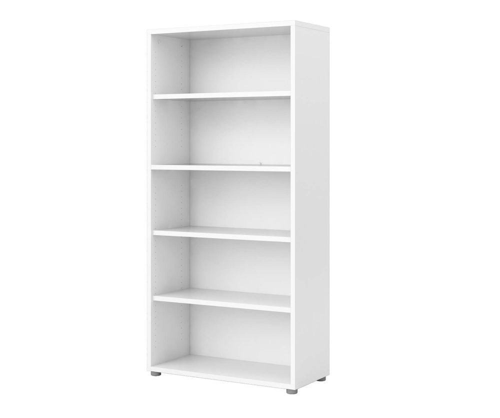 FTG Prima White Bookcase with 4 Shelves