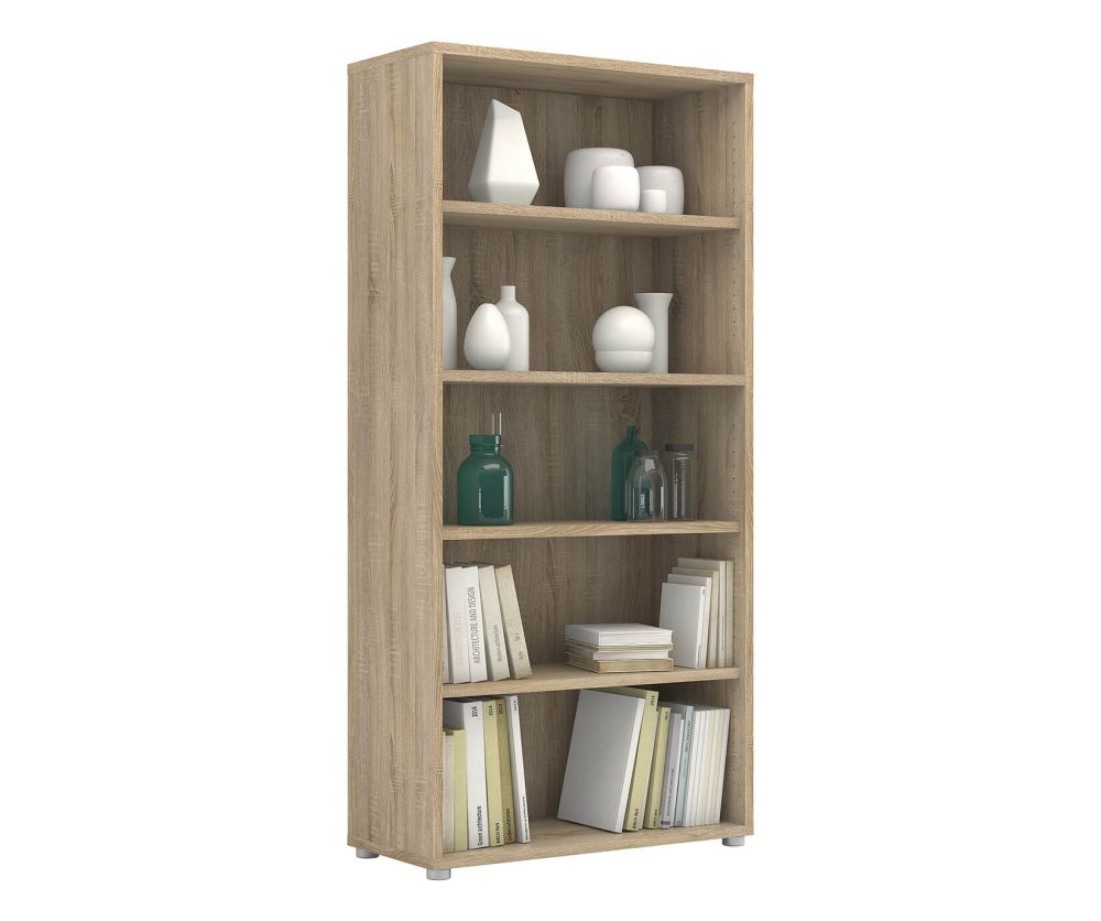 FTG Prima Oak Bookcase with 4 Shelves