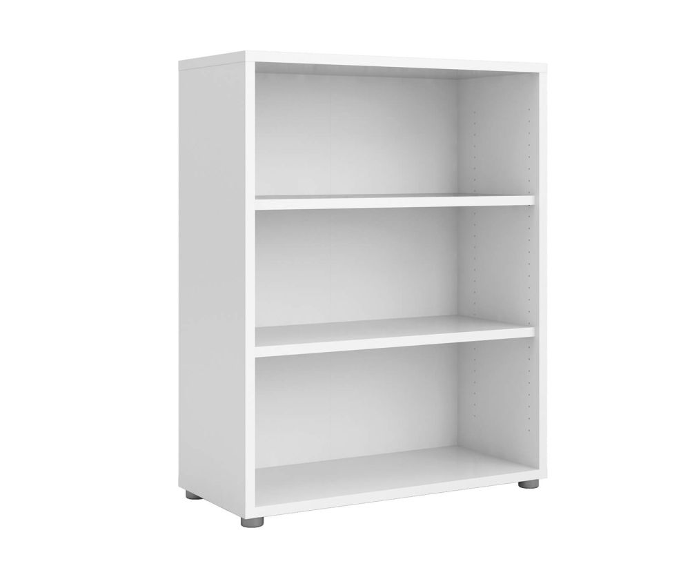 FTG Prima White Bookcase with 2 Shelves