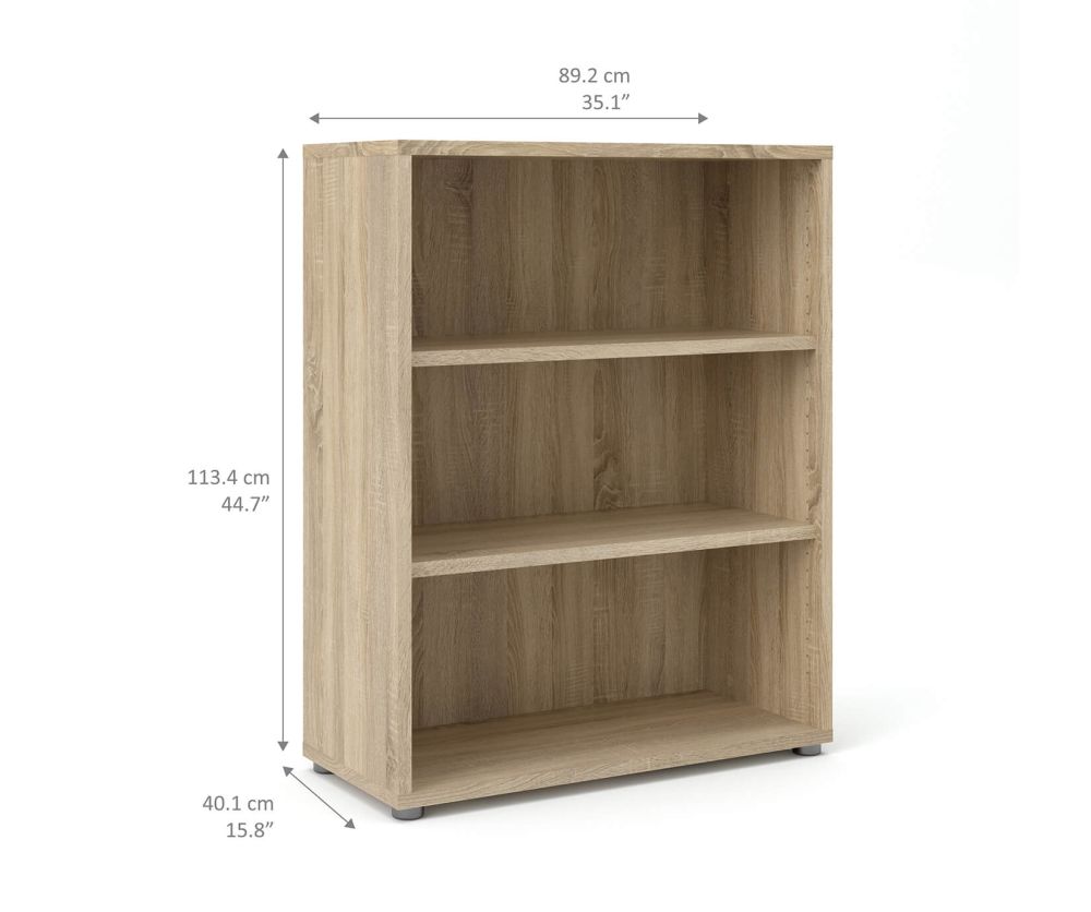 FTG Prima Oak Bookcase with 2 Shelves