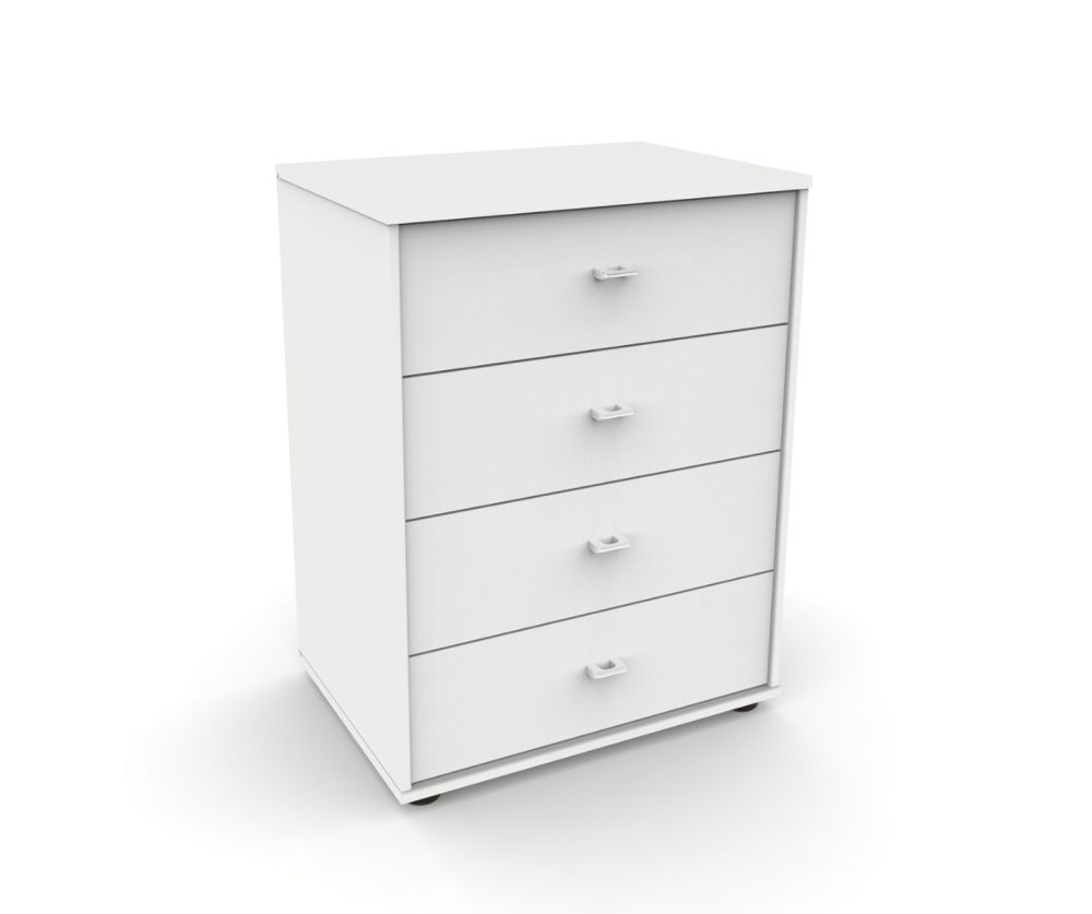 Wiemann Vip Vigo Glass White 4 Drawer Chest