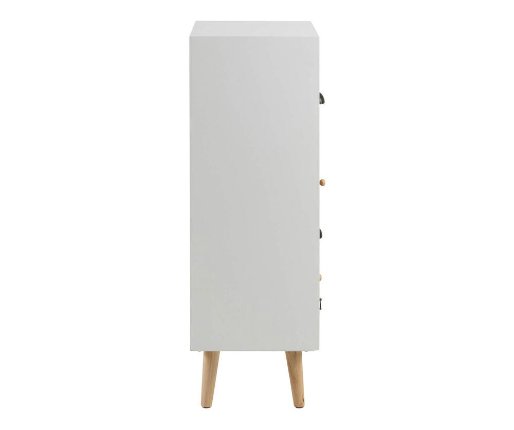 Thais White Shabby Chic Multi Coloured 9 Drawer Chest