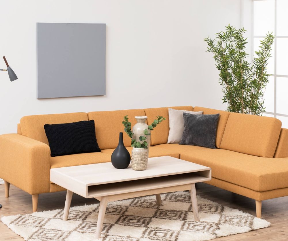 Marte White Oak Open Shelf Coffee Table 