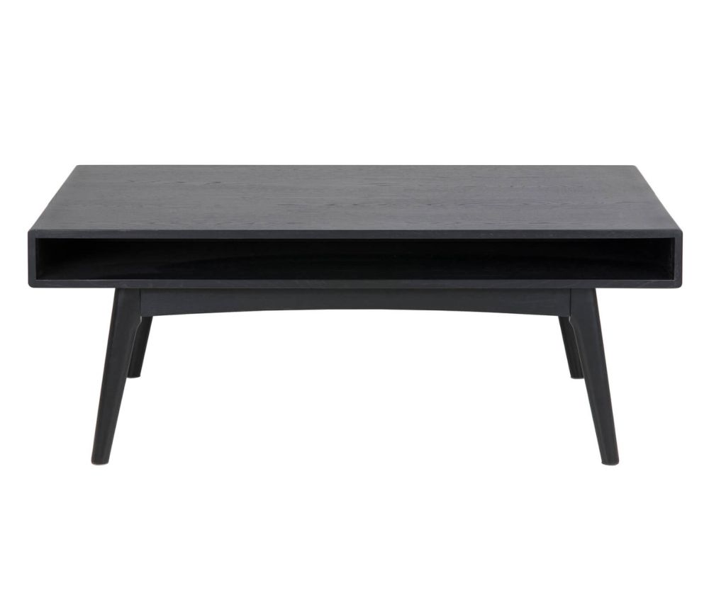 Marte Black Open Shelf Coffee Table