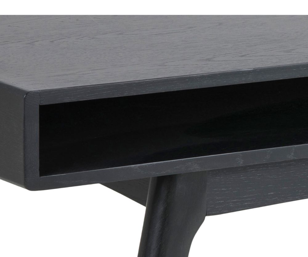 Marte Black Open Shelf Coffee Table