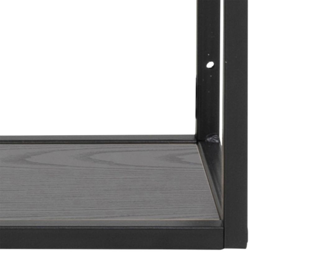 Seaford Black Metal Wall Shelf with 3 Additional Black Shelves