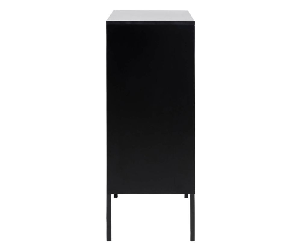 Seaford Black and Oak 3 Door 2 Drawer Sideboard 