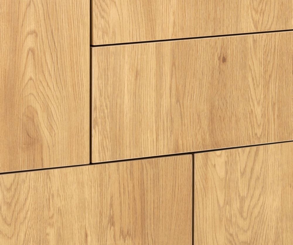 Seaford Black and Oak 3 Door 2 Drawer Sideboard 