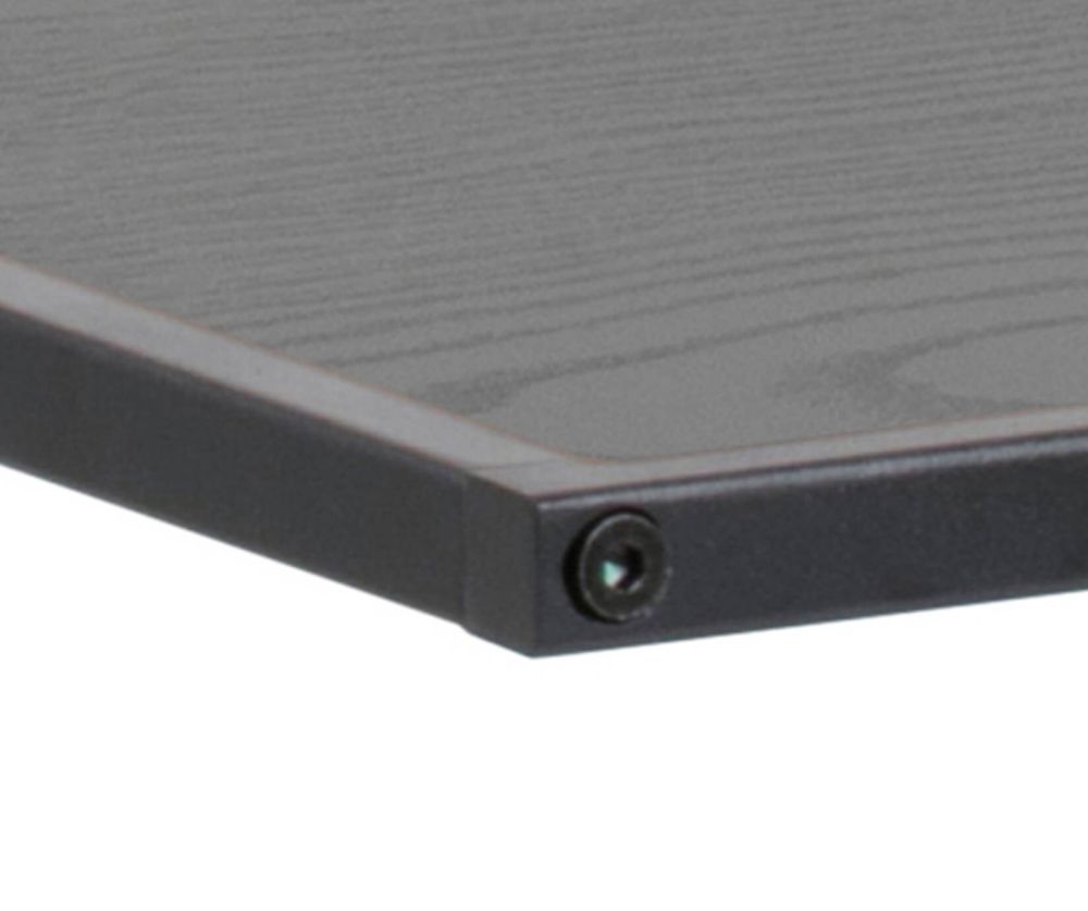 Seaford Black Metal Side Table with Black Top