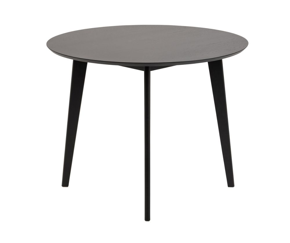 Roxby Black Round Dining Table(W105)