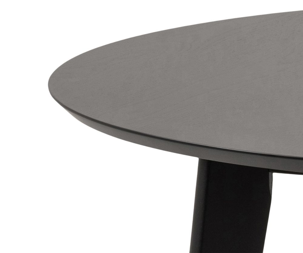 Roxby Black Round Dining Table(W105)