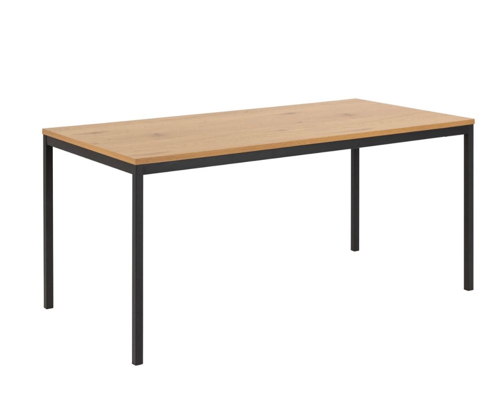 Seaford Black and Oak Dining Table