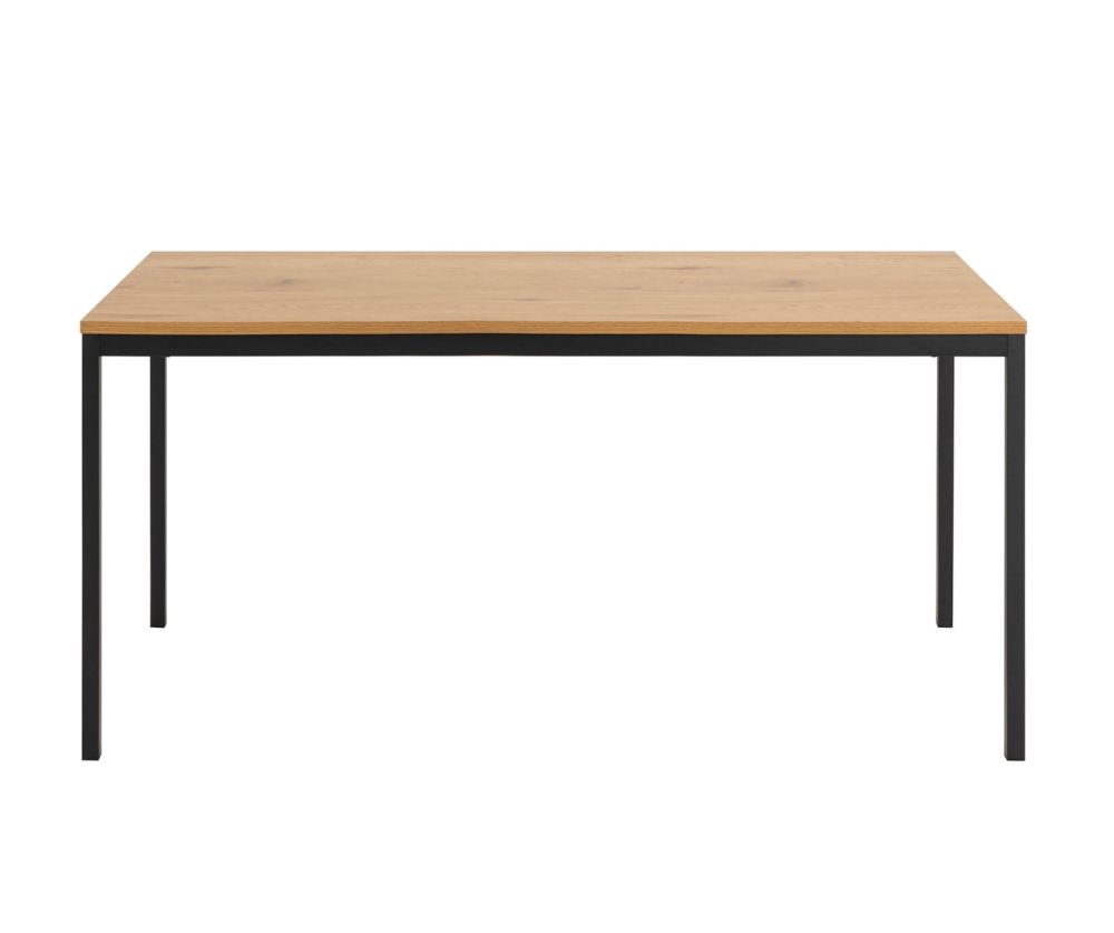 Seaford Black and Oak Dining Table