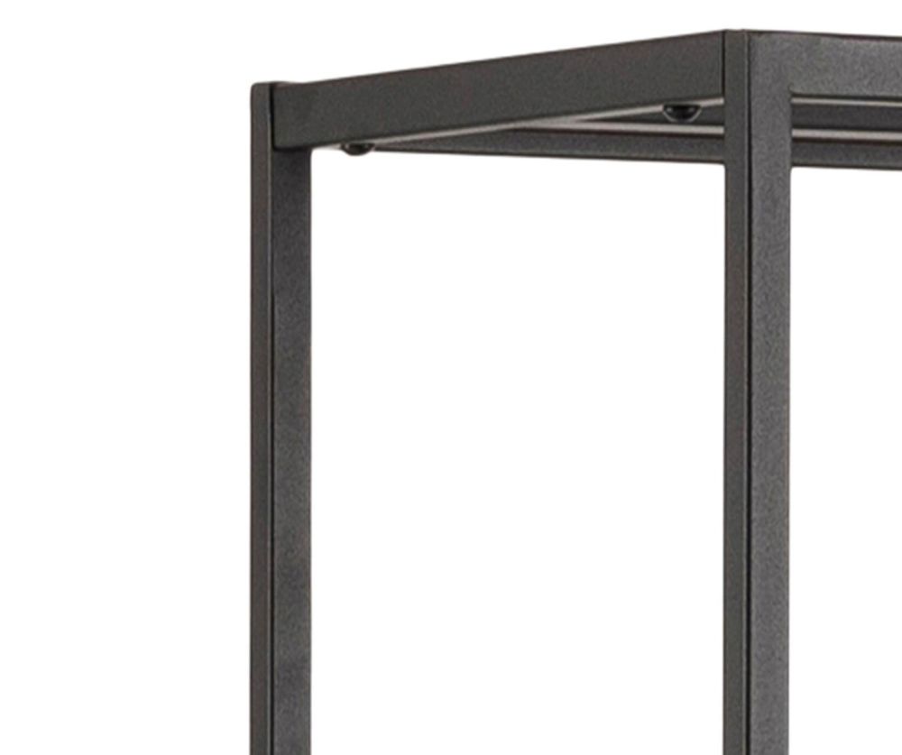 Newcastle Matt Black 6 Shelves Asymmetrical Bookcase 