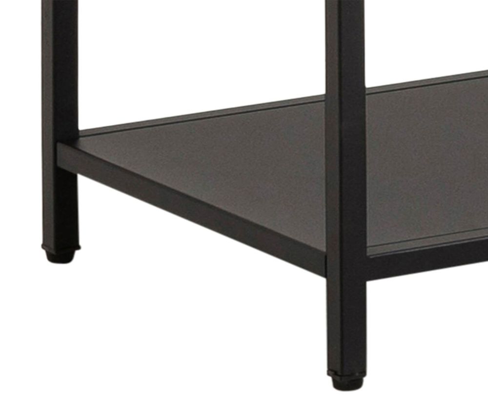 Newcastle Matt Black 6 Shelves Asymmetrical Bookcase 