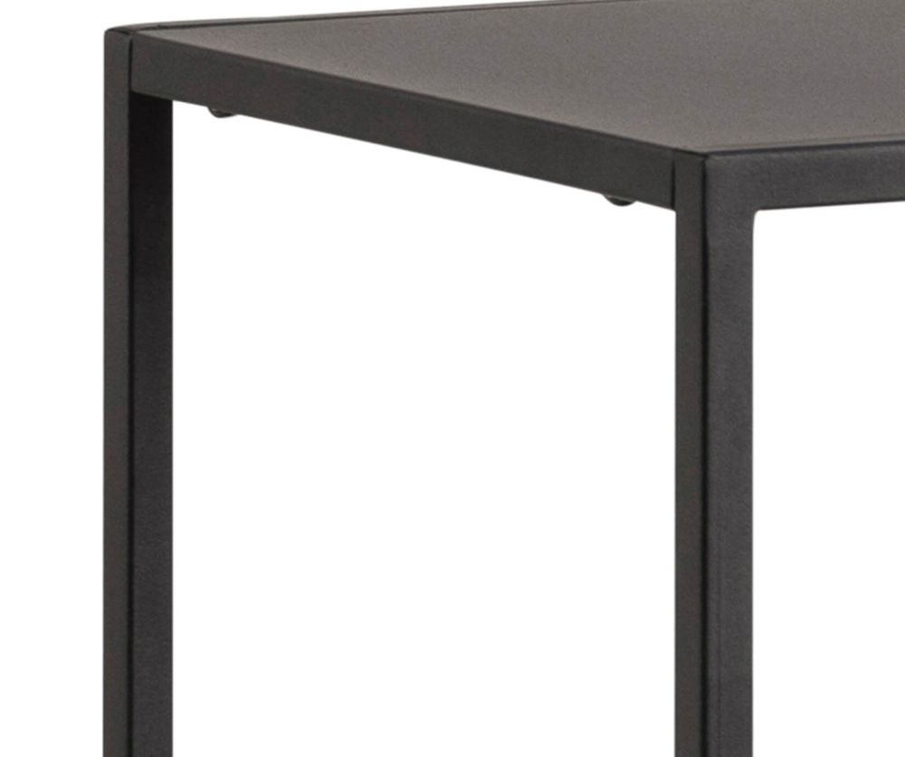 Newcastle Matt Black 3 Shelves Asymmetrical Bookcase 