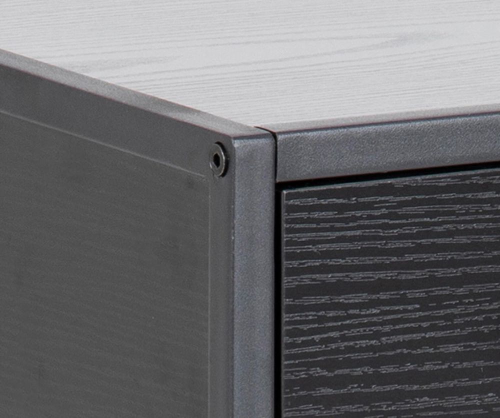 Seaford Black Bedside Table with 1 Drawer 
