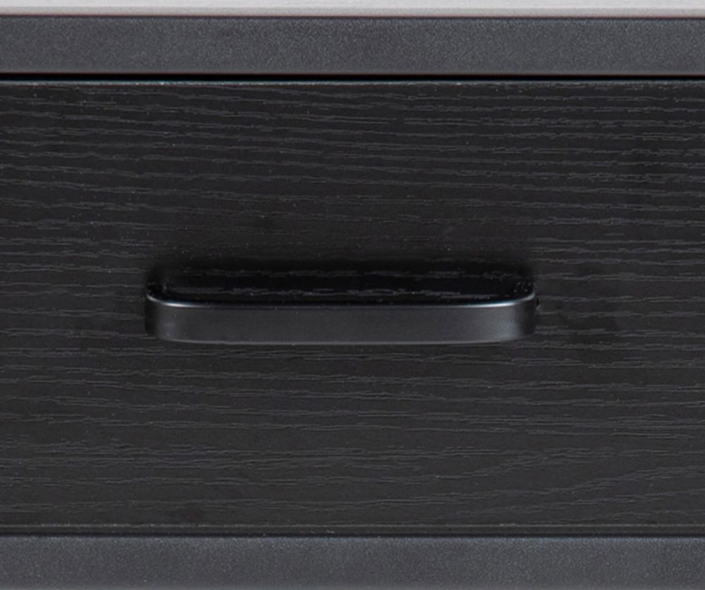 Seaford Black Bedside Table with 1 Drawer 