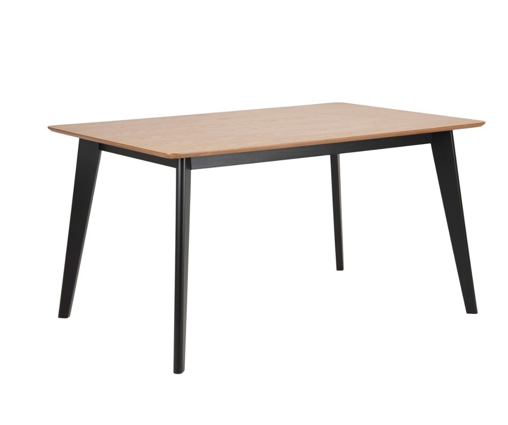 Roxby Oak And Black Dining Table 