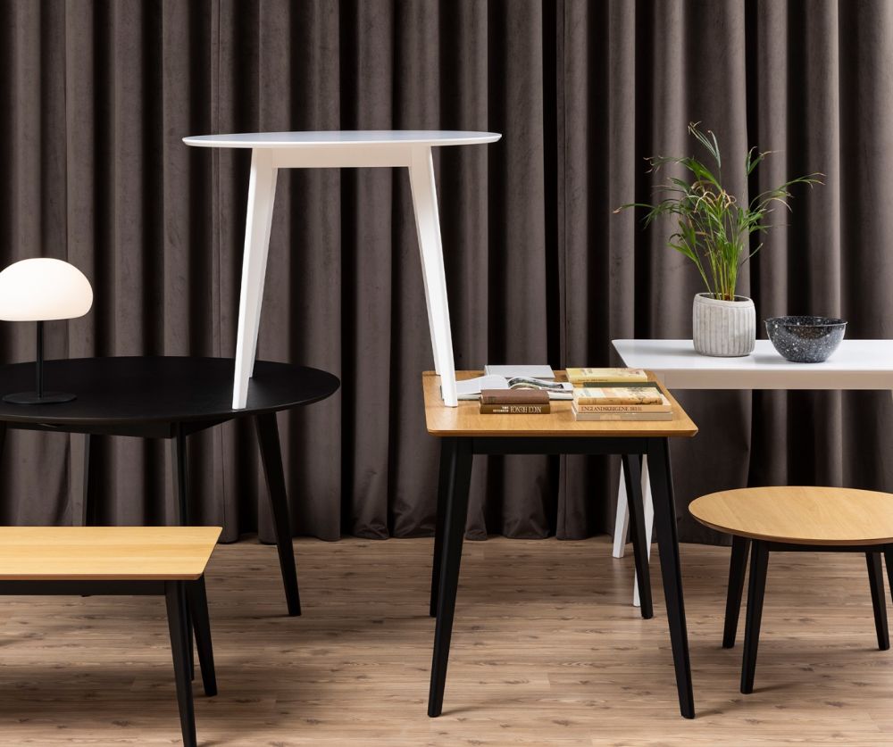 Roxby Oak And Black Dining Table 